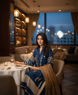 Dhanak 3 Piece Embroidered Dress -197