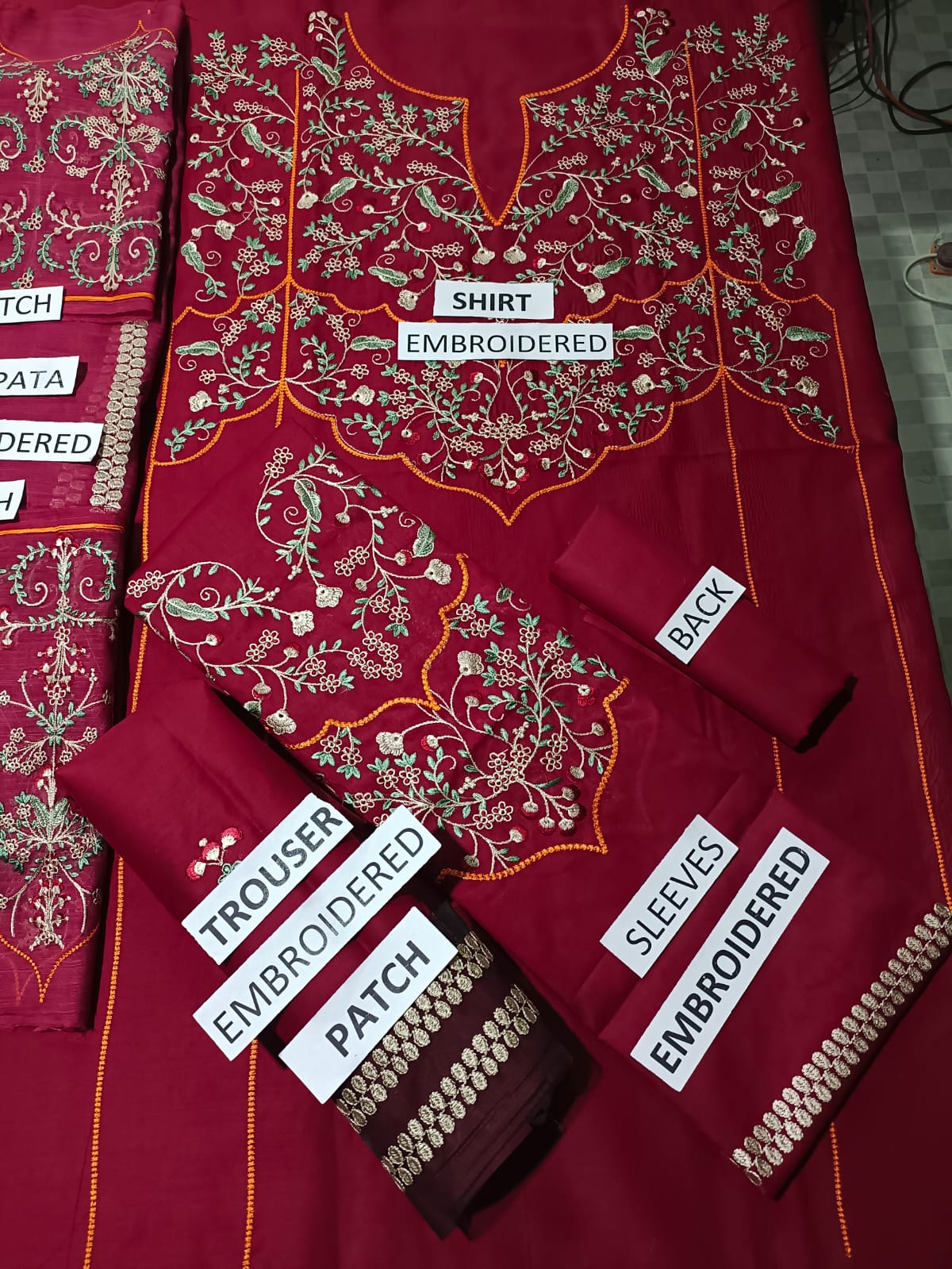 Lawn 3 Piece Embroidered Dress - 373