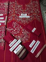 Lawn 3 Piece Embroidered Dress - 373