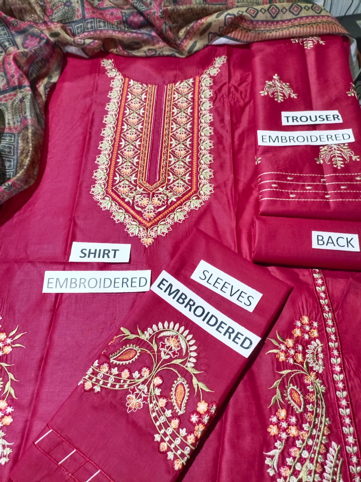 Lawn 3 Piece Embroidered Dress - 359