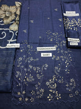 Dhanak 3 Piece Embroidered Dress - 398