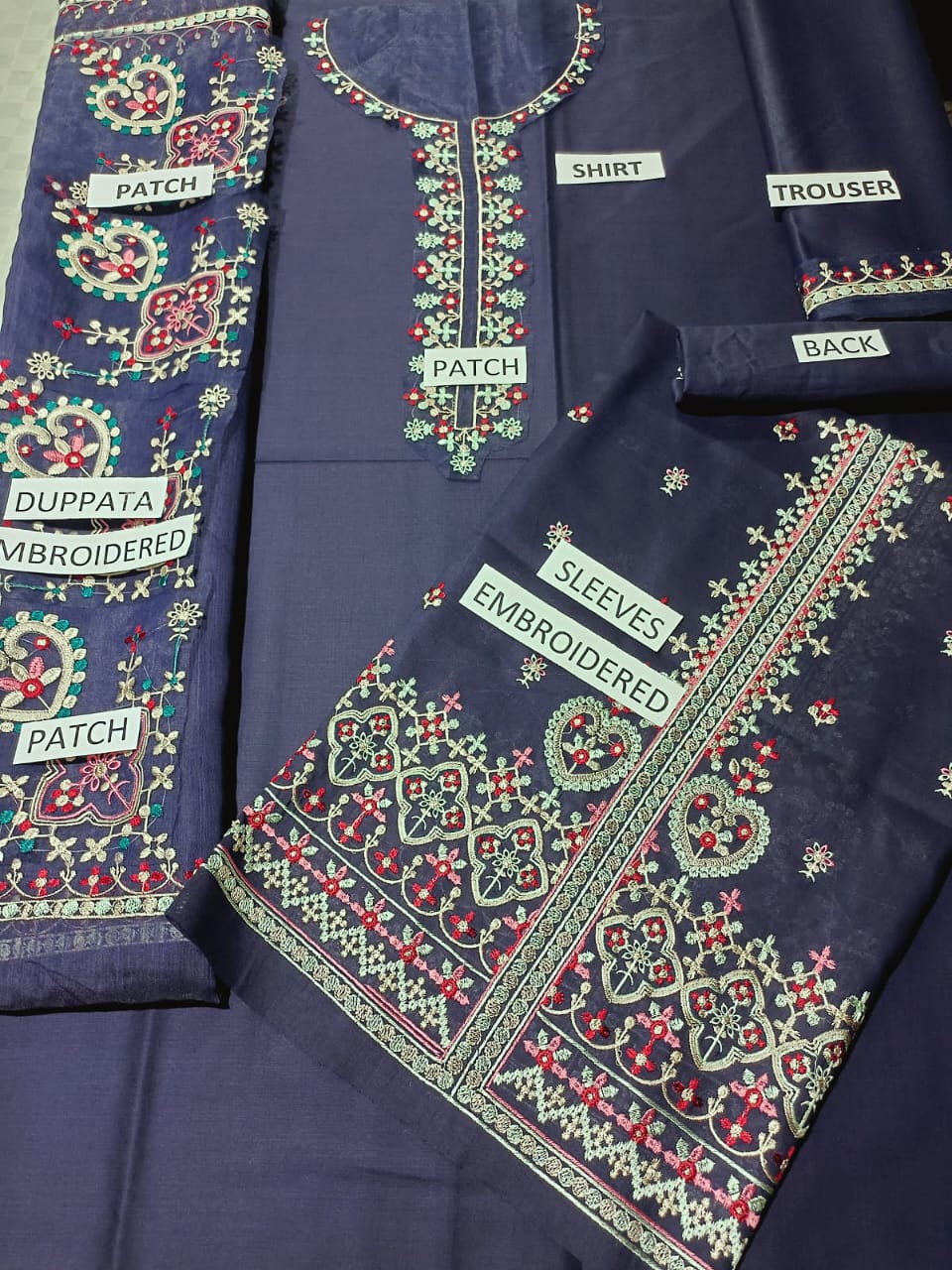Lawn 3 Piece Embroidered Dress - 360