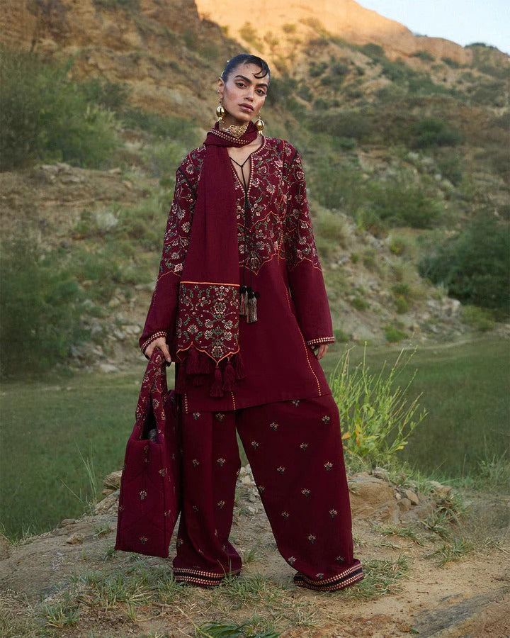 Lawn 3 Piece Embroidered Dress - 373