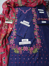 Lawn 3 Piece Embroidered Dress - 358