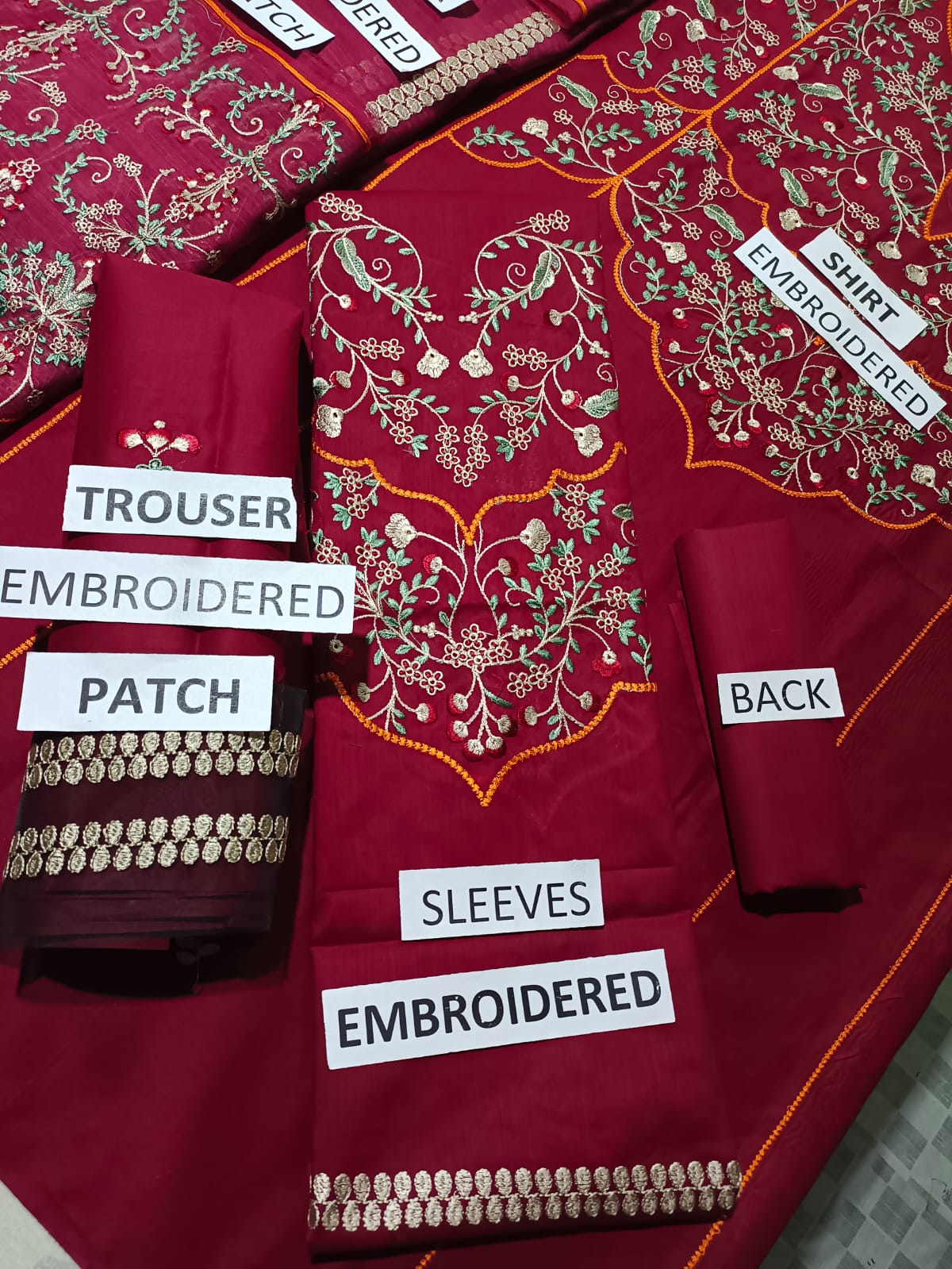 Lawn 3 Piece Embroidered Dress - 373