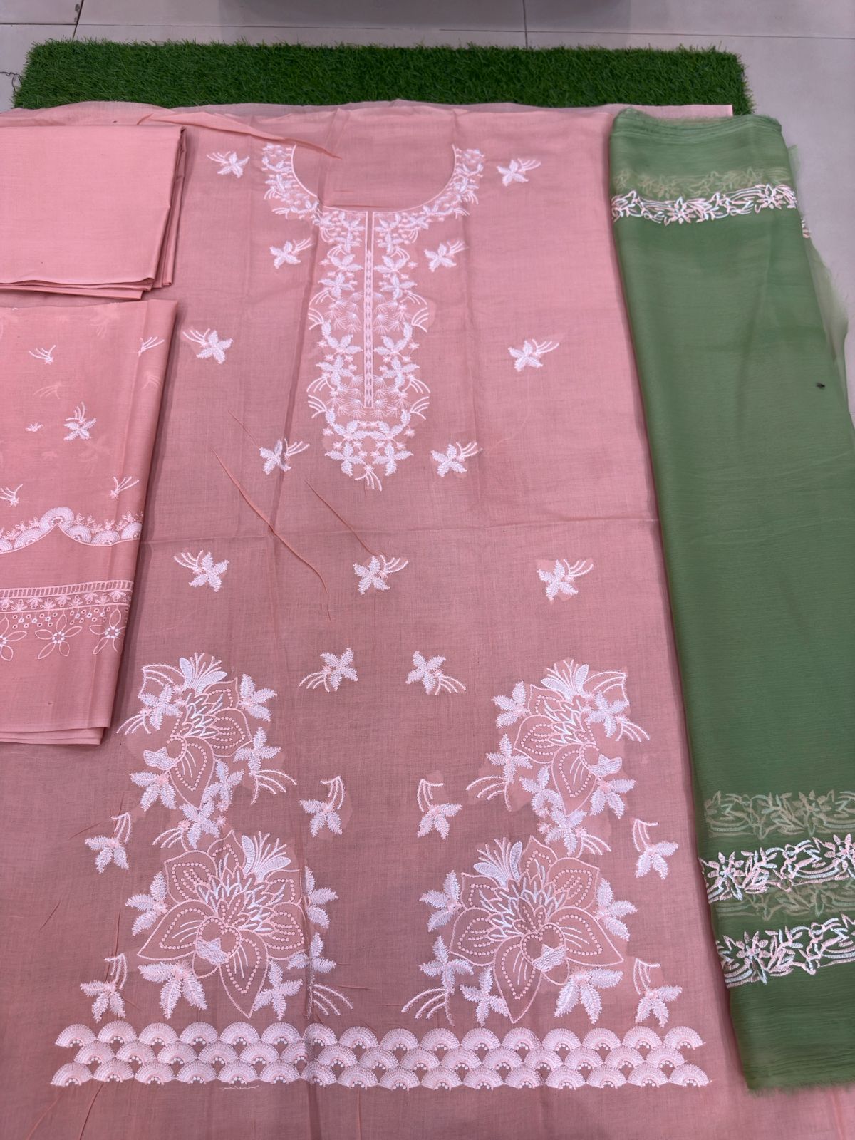 Lawn 3 Piece Embroidered Dress -153