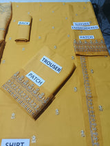 Lawn 3 Piece Embroidered Dress - 376