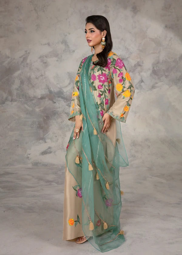 Lawn 3 Piece Embroidered Dress - 377