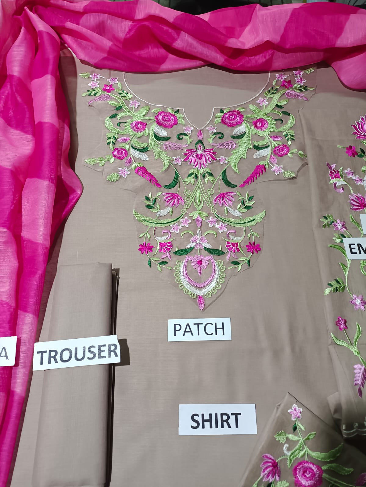 Lawn 3 Piece Embroidered Dress - 371