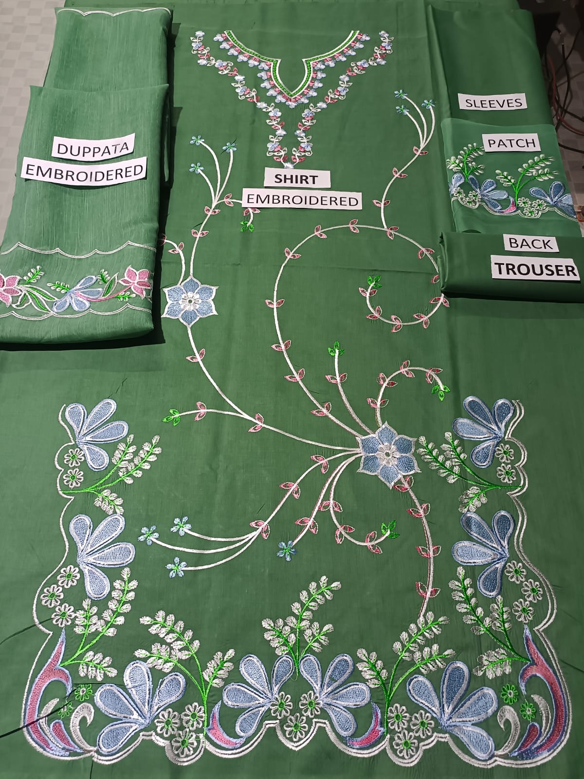 Lawn 3 Piece Embroidered Dress - 356