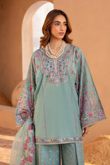 Lawn 3 Piece Embroidered Dress - 378