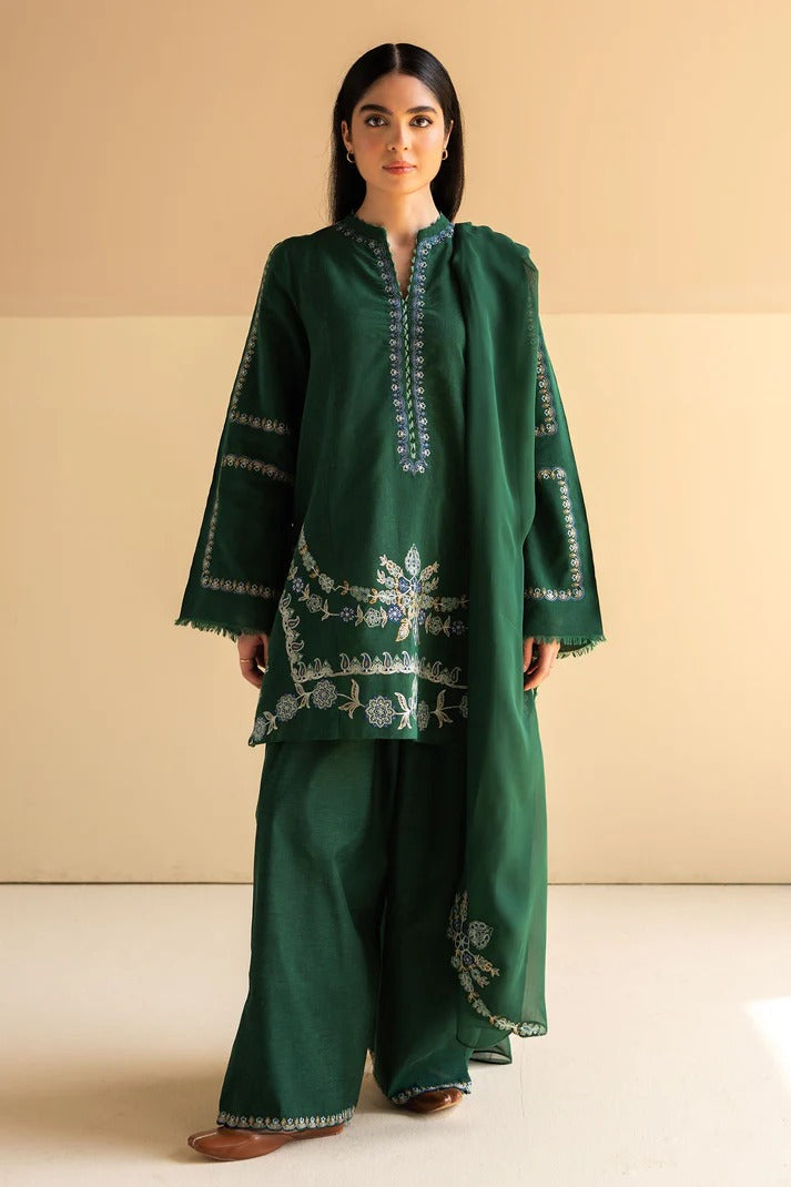 Lawn 3 Piece Embroidered Dress -366