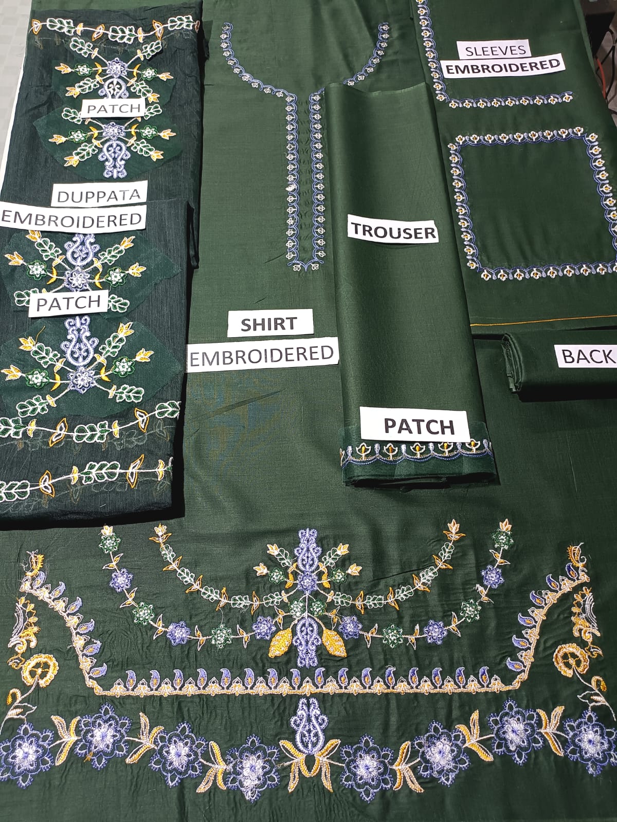 Lawn 3 Piece Embroidered Dress -366