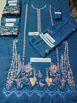 Dhanak 3 Piece Embroidered Dress - 384