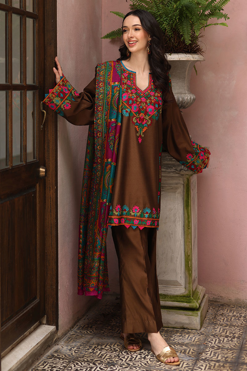 Lawn 3 Piece Embroidered Dress - 382