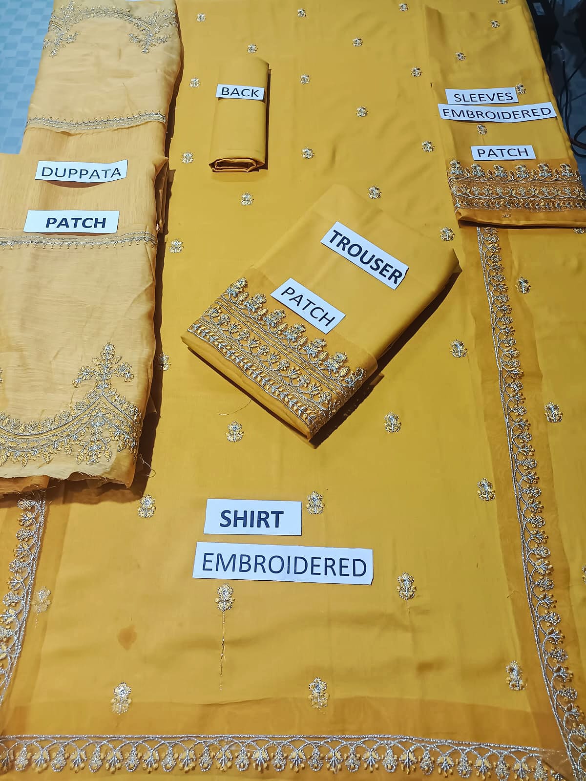 Lawn 3 Piece Embroidered Dress - 376