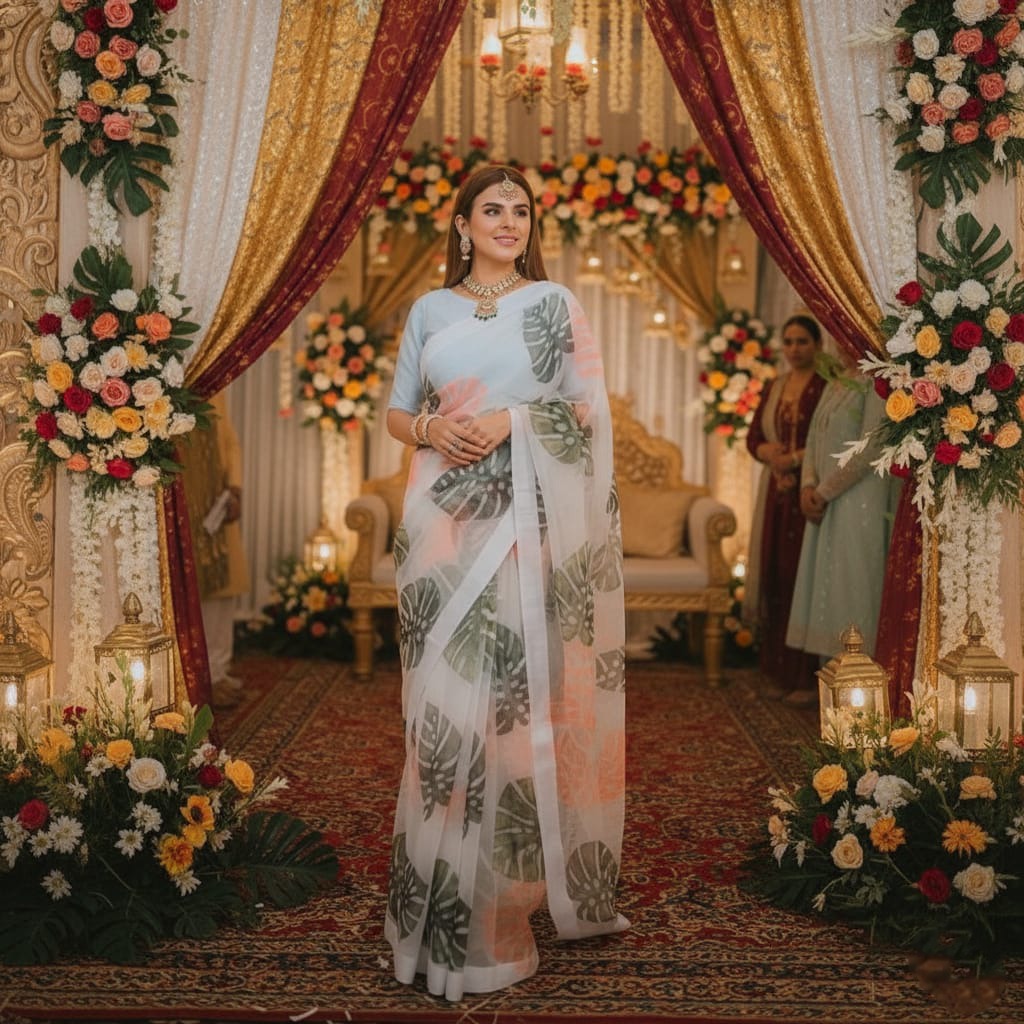 Organza Printed Saree - 54