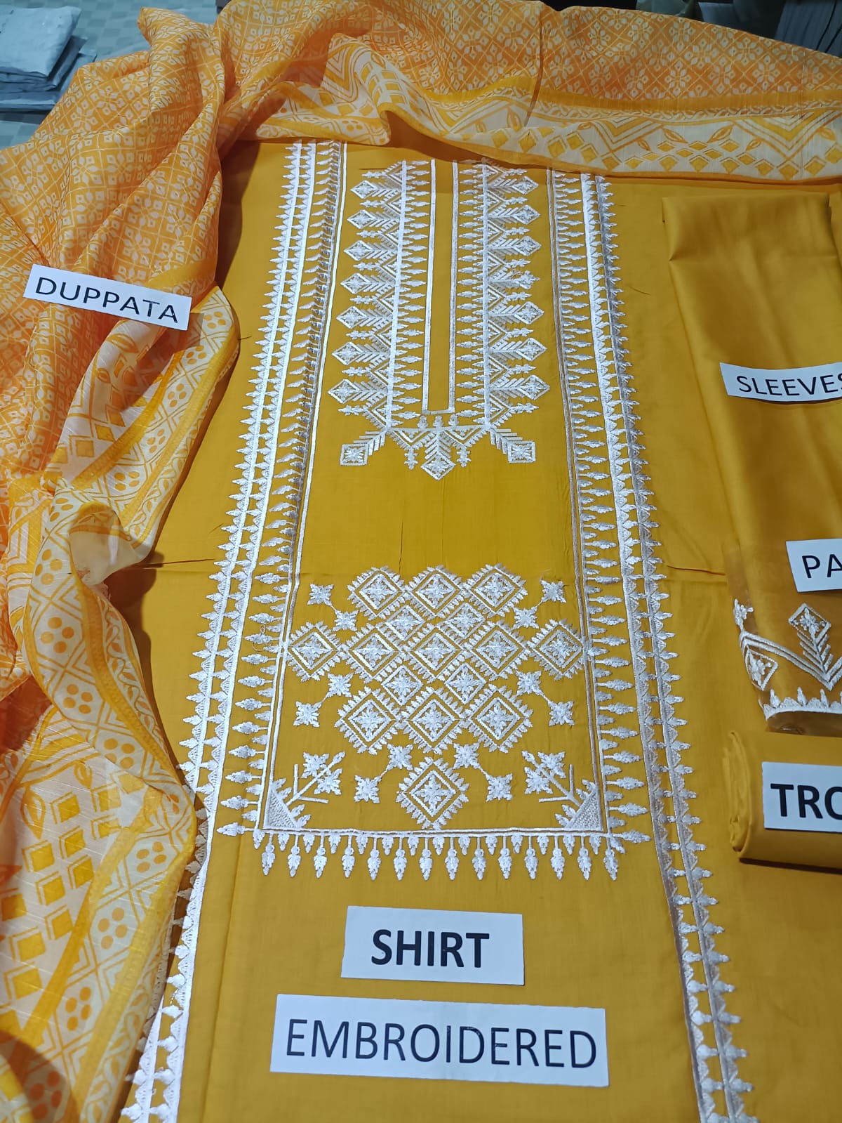 Lawn 3 Piece Embroidered Dress - 355