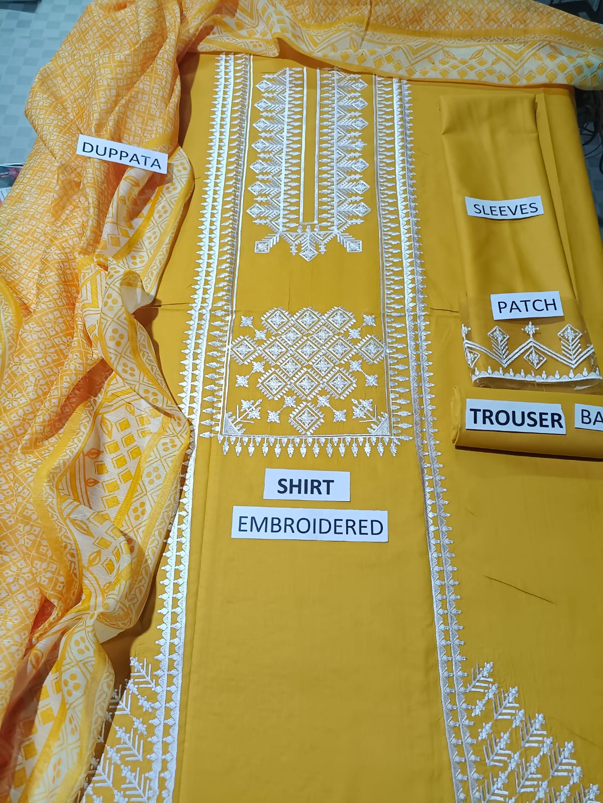 Lawn 3 Piece Embroidered Dress - 355