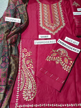 Lawn 3 Piece Embroidered Dress - 359