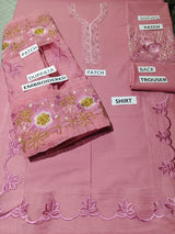 Lawn 3 Piece Embroidered Dress - 69