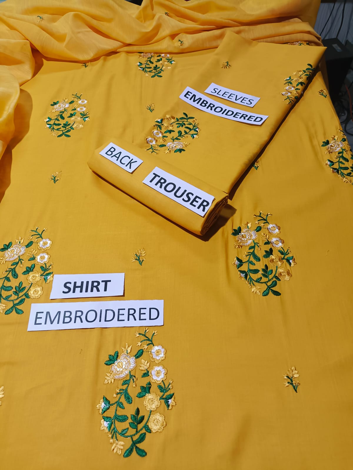 Lawn 3 Piece Embroidered Dress - 364