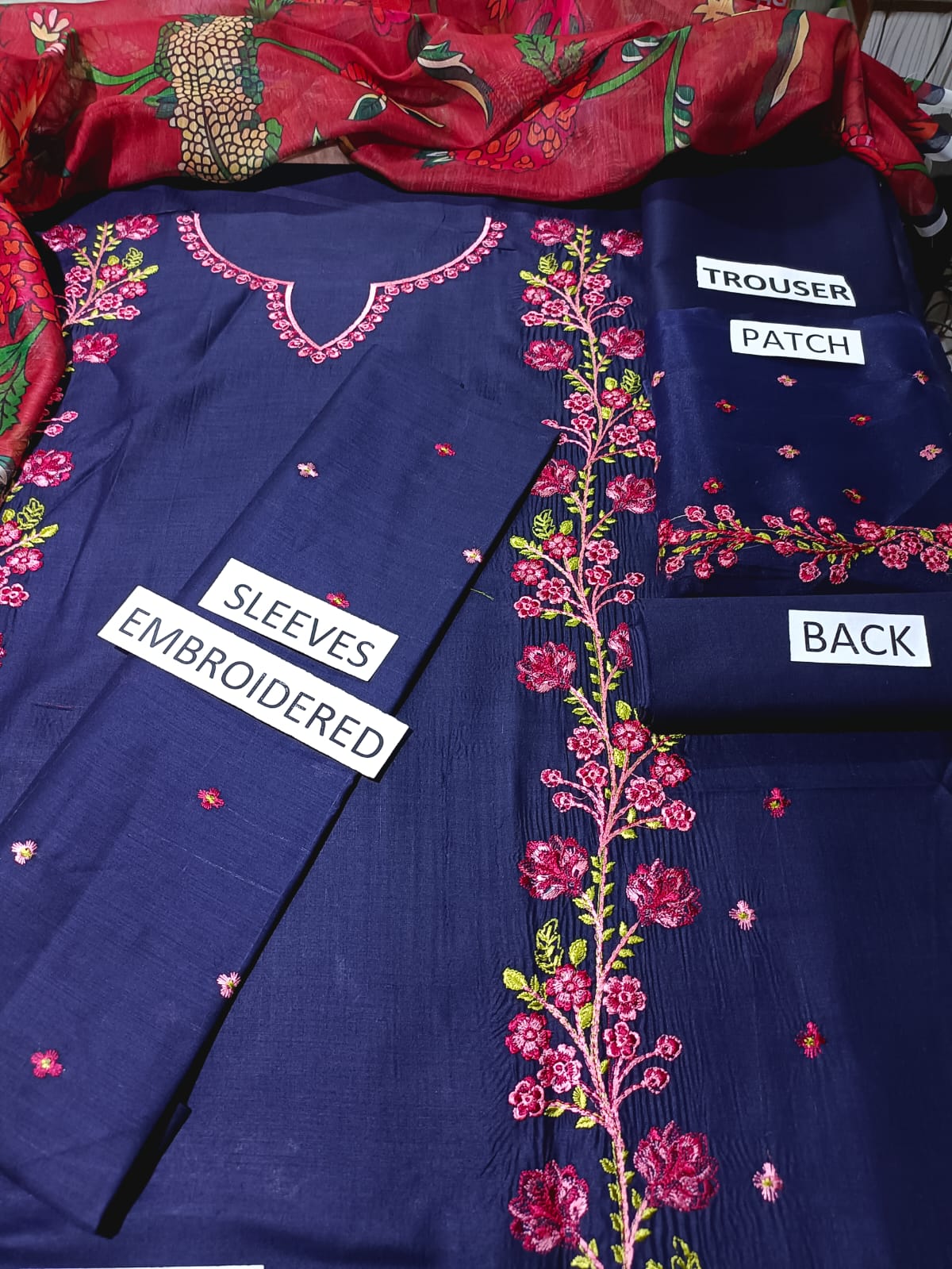 Lawn 3 Piece Embroidered Dress - 358