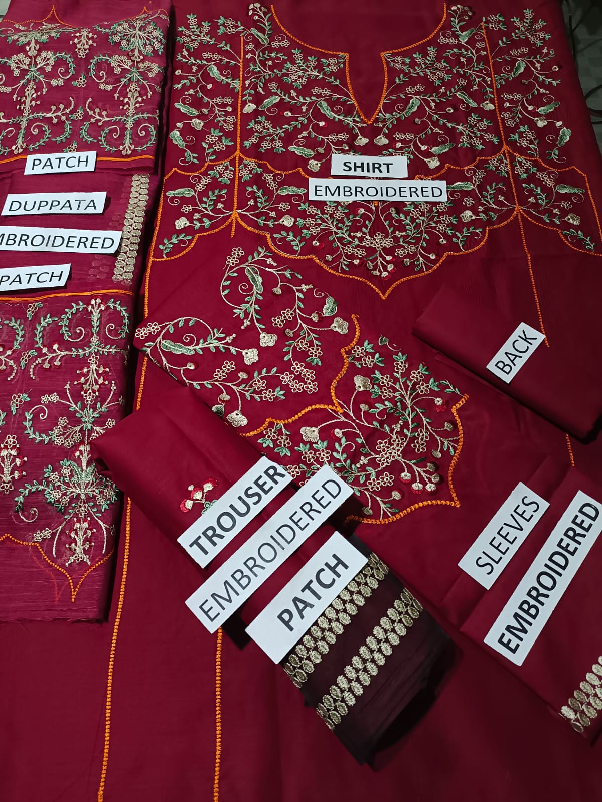 Lawn 3 Piece Embroidered Dress - 373