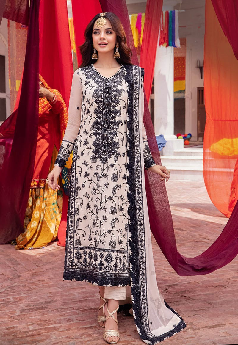 Lawn 3 Piece Embroidered Dress - 350