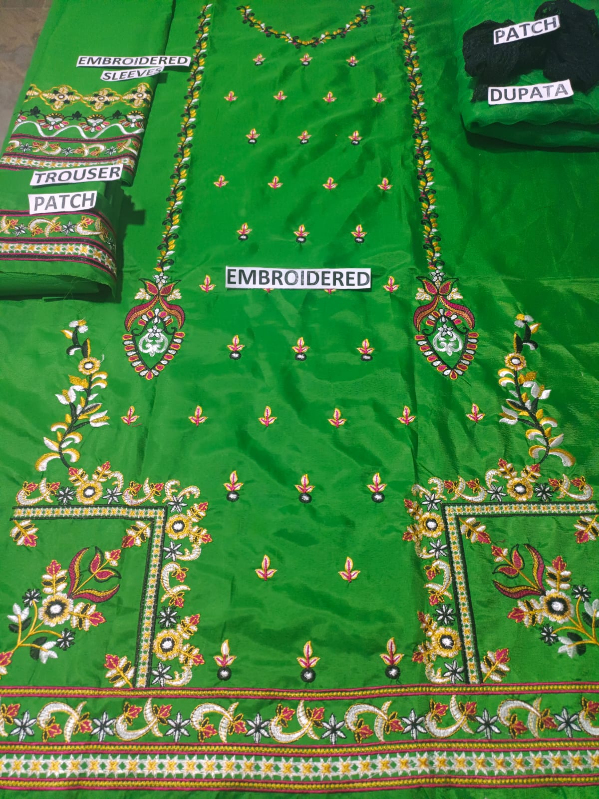 Kataan Silk 3 Piece Embroidered - 401