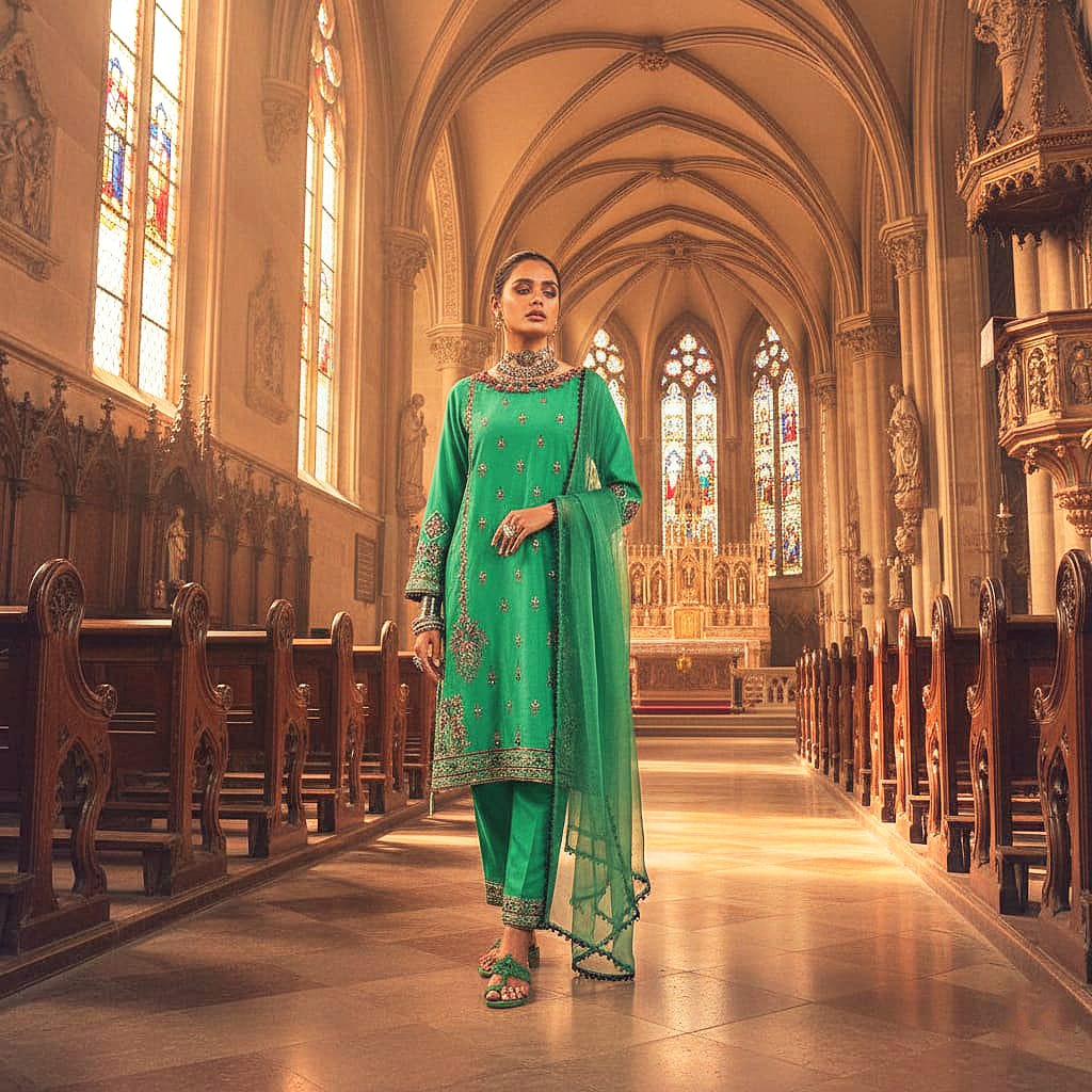 Kataan Silk 3 Piece Embroidered - 401