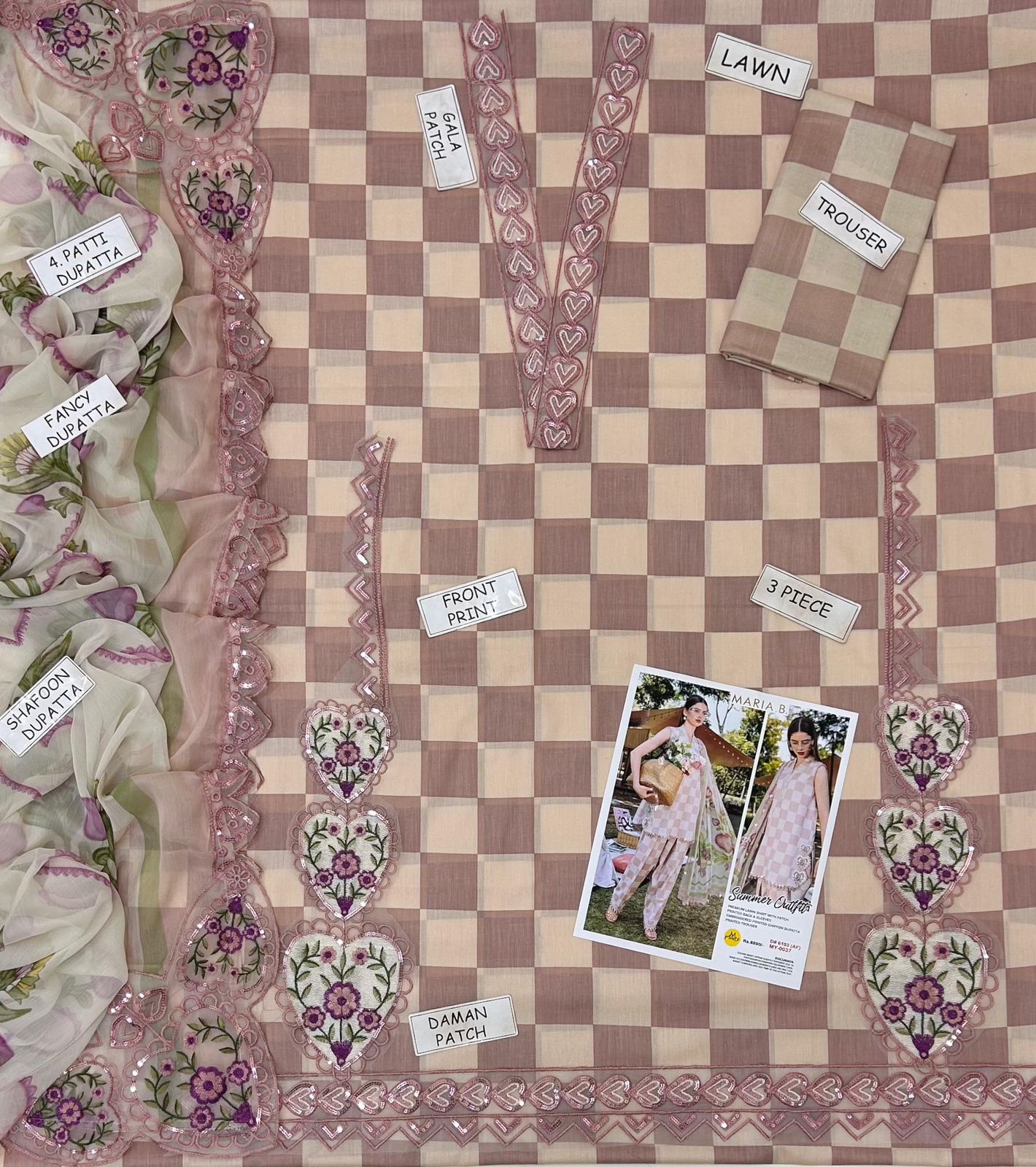 Maria b , Most demanding Eid edition,03 pieces unstitched suites