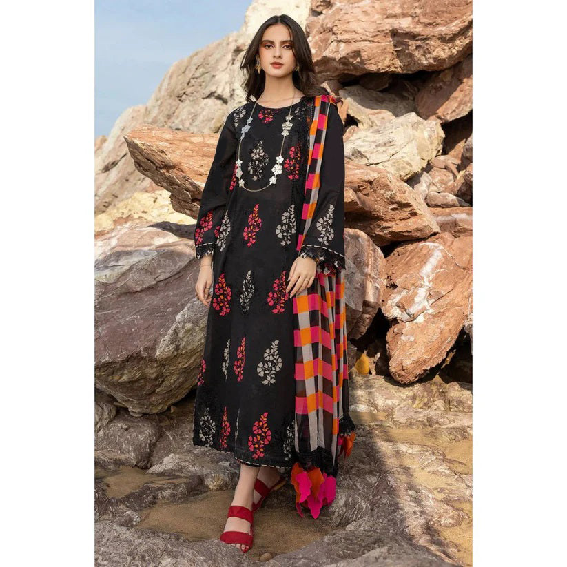 Dhanak 3 Piece Embroidered Dress - 262