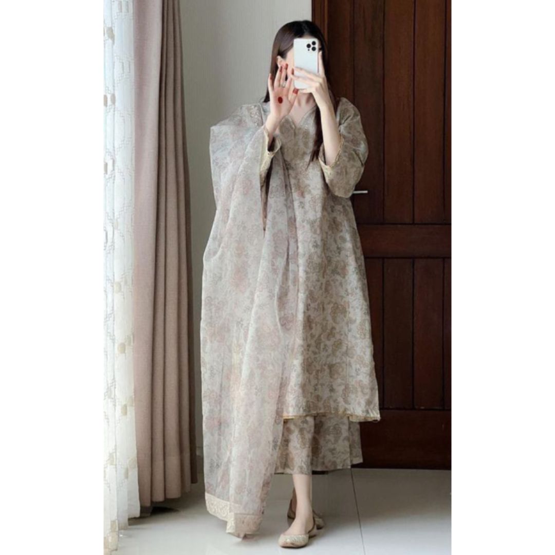 Lawn 3 Piece Printed Dress – 122