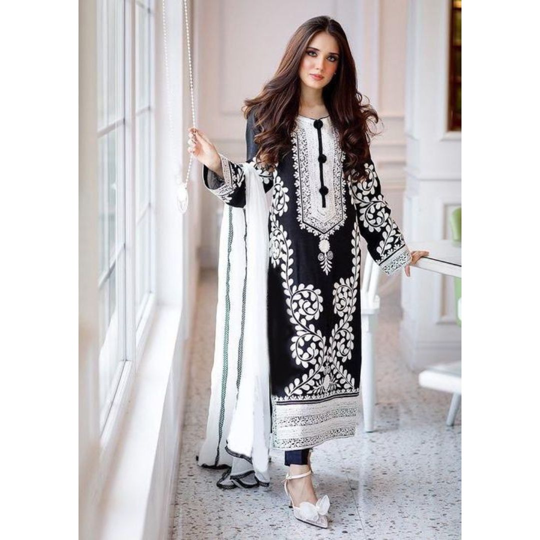 Lawn 3 Piece Embroidered Dress - 140