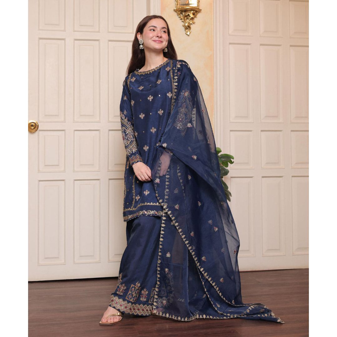 Lawn 3 Piece Embroidered Dress -193