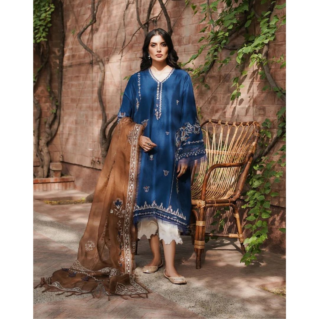 Lawn 3 Piece Embroidered Dress -209