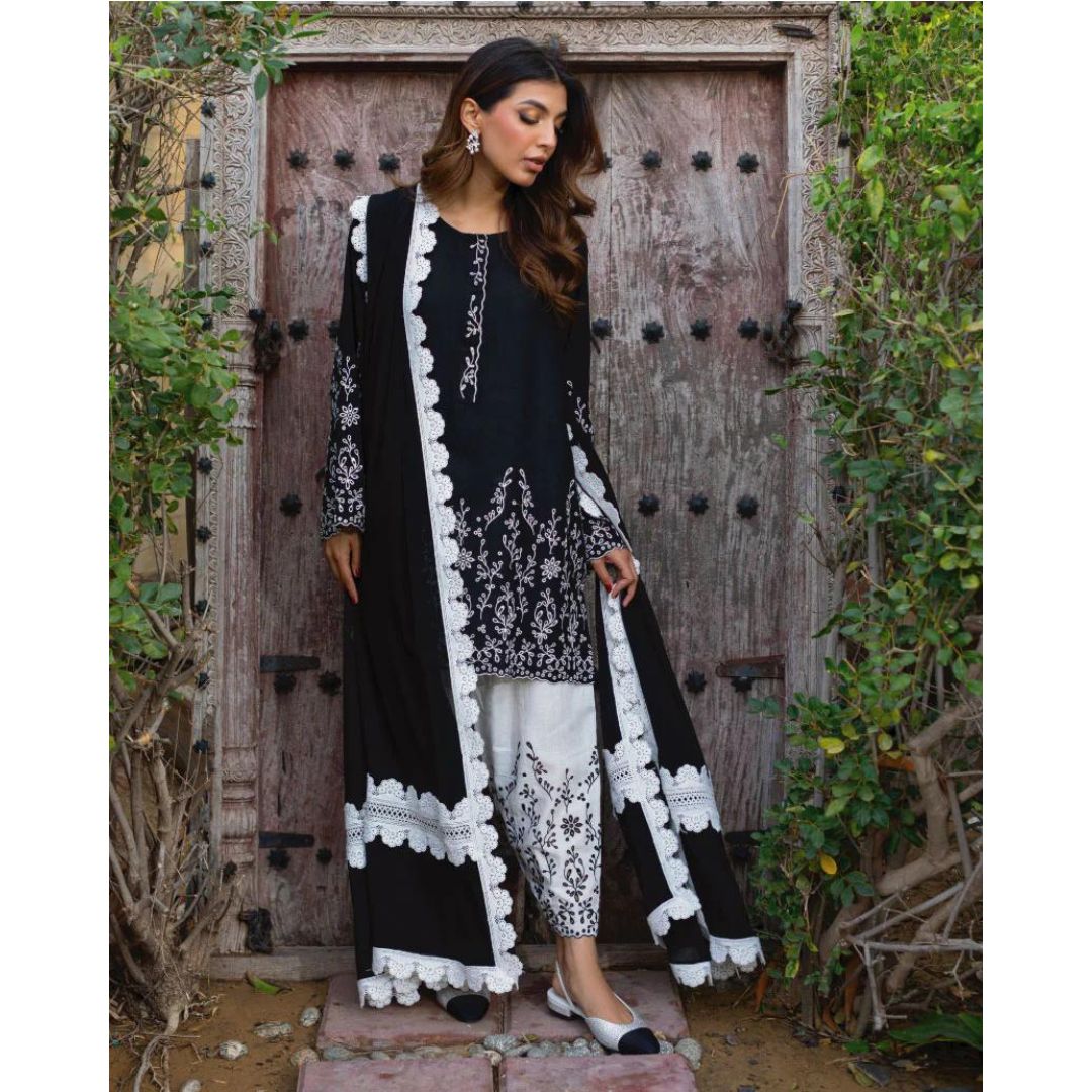 Lawn 3 Piece Embroidered Dress -213
