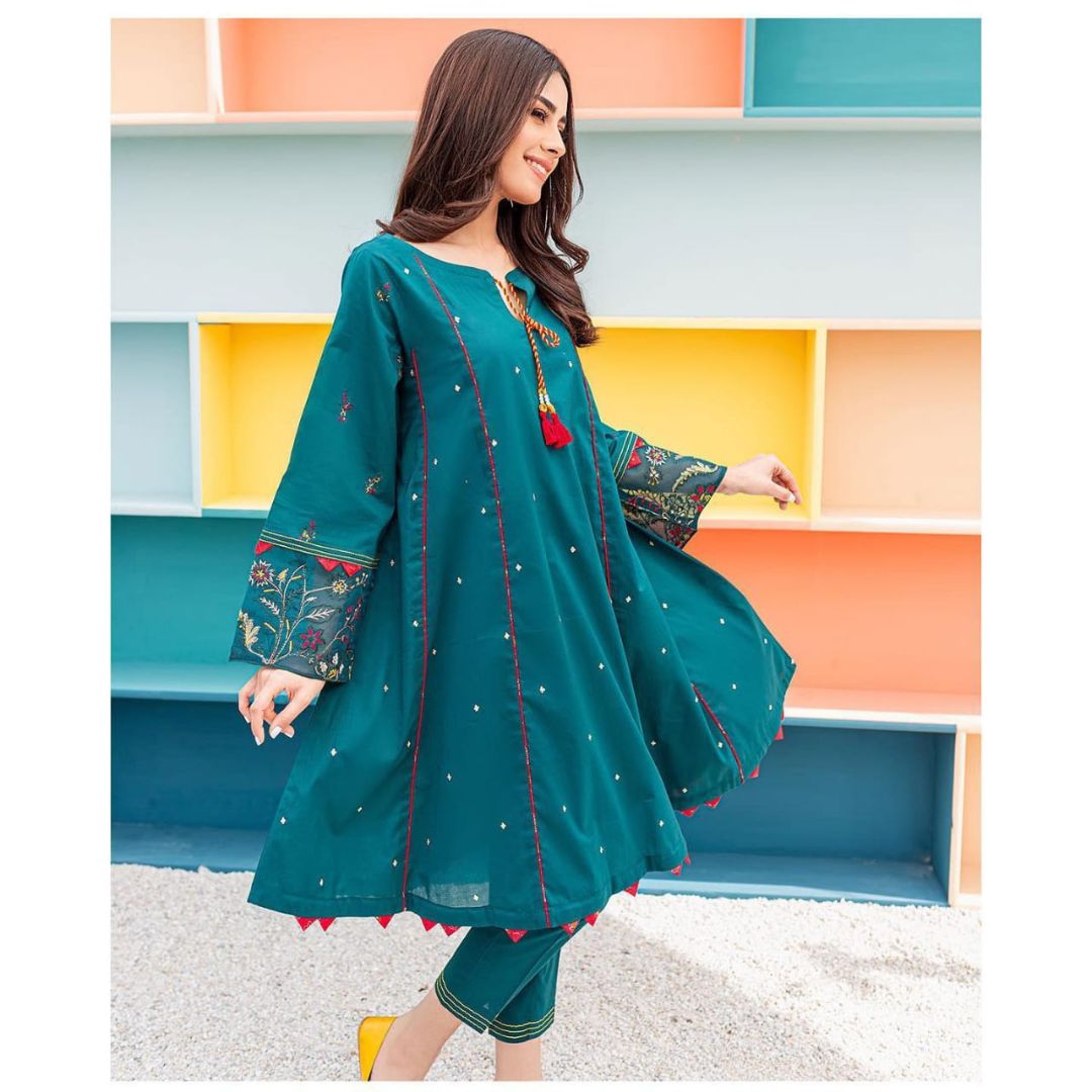Lawn 2 Piece Embroidered Dress - 83