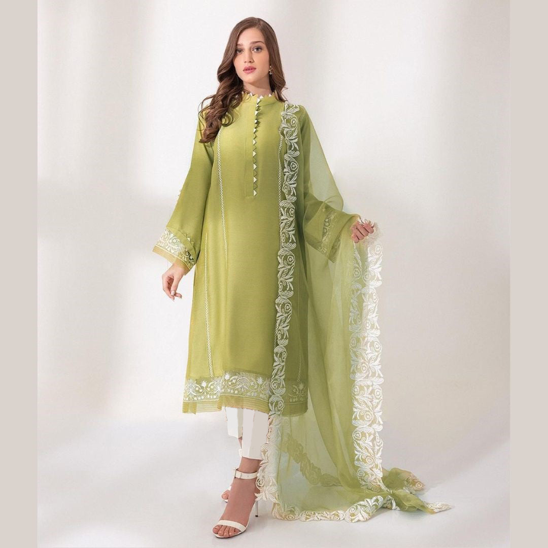 Lawn 3 Piece Embroidered Dress - 135
