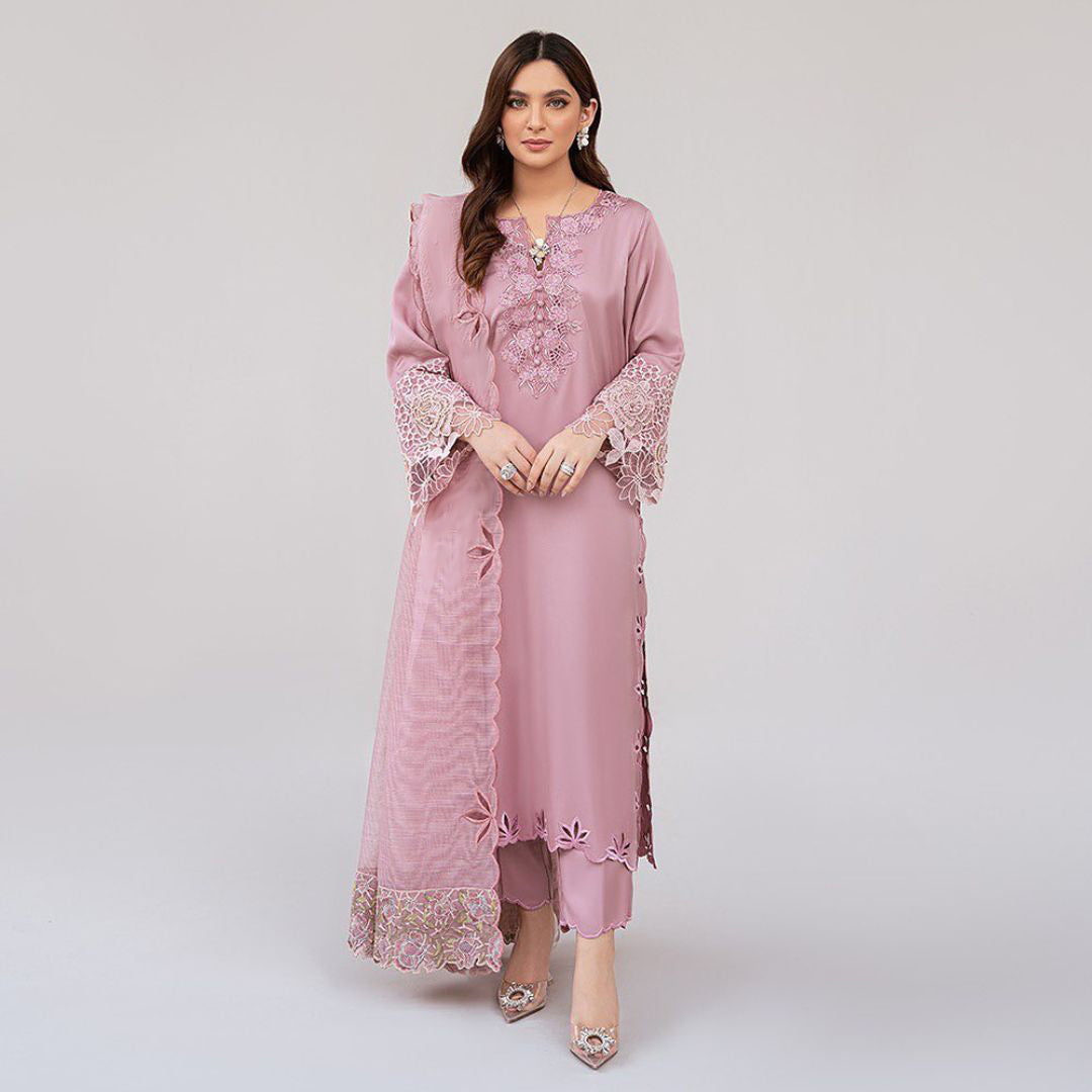 Lawn 3 Piece Embroidered Dress - 69