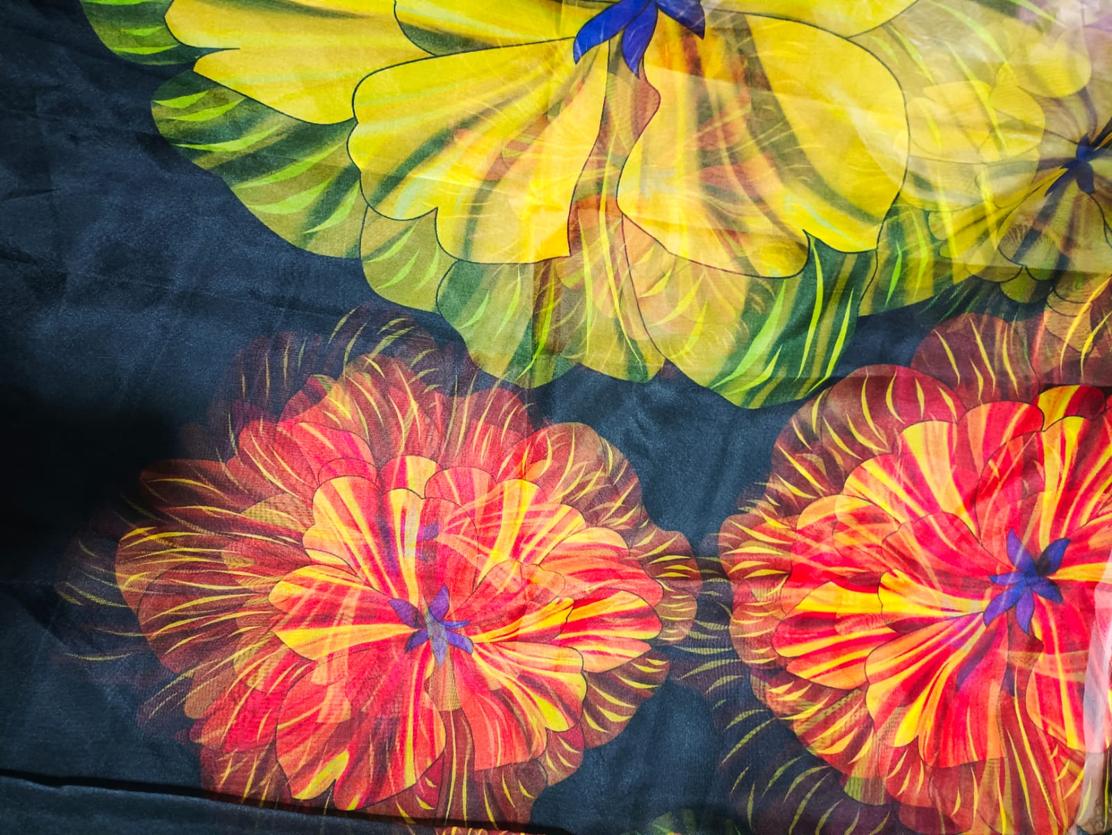 Organza 2 Piece Printed Dress - 51