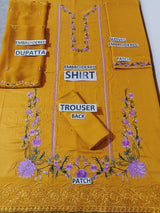 Lawn 3 Piece Embroidered Dress -162