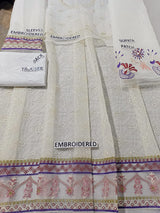 Organza  3 Piece Embroidered Frock - 58