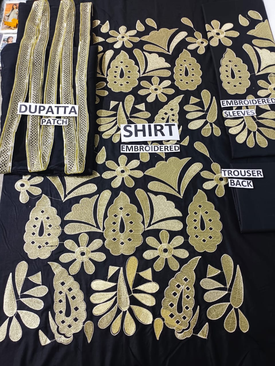 Lawn 3 Piece Embroidered Dress - 82