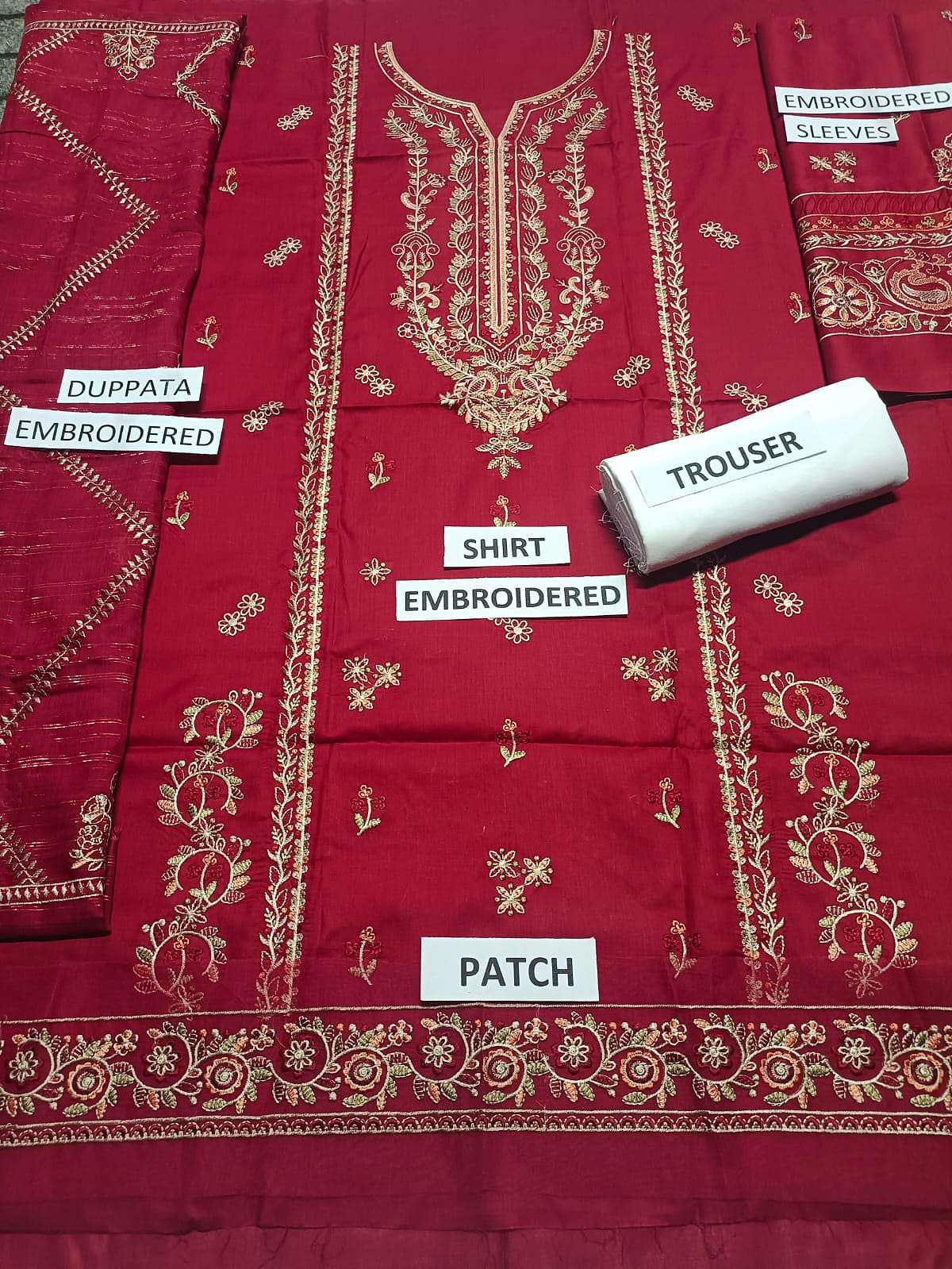 Lawn 3 Piece Embroidered Dress -194