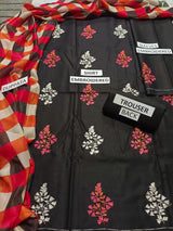 Dhanak 3 Piece Embroidered Dress - 262