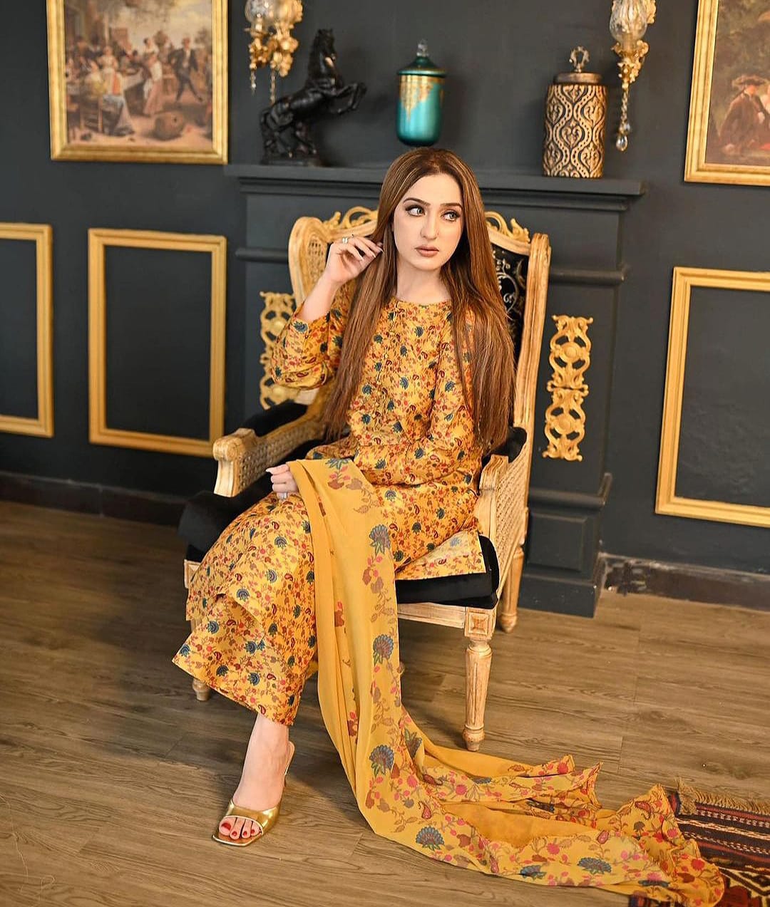 Karandi 3 Piece Printed Dress- 229