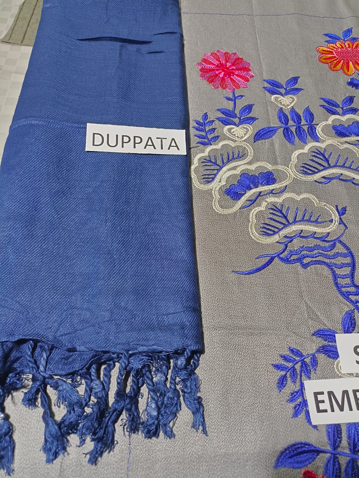 Dhanak 3 Piece Embroidered Dress - 268