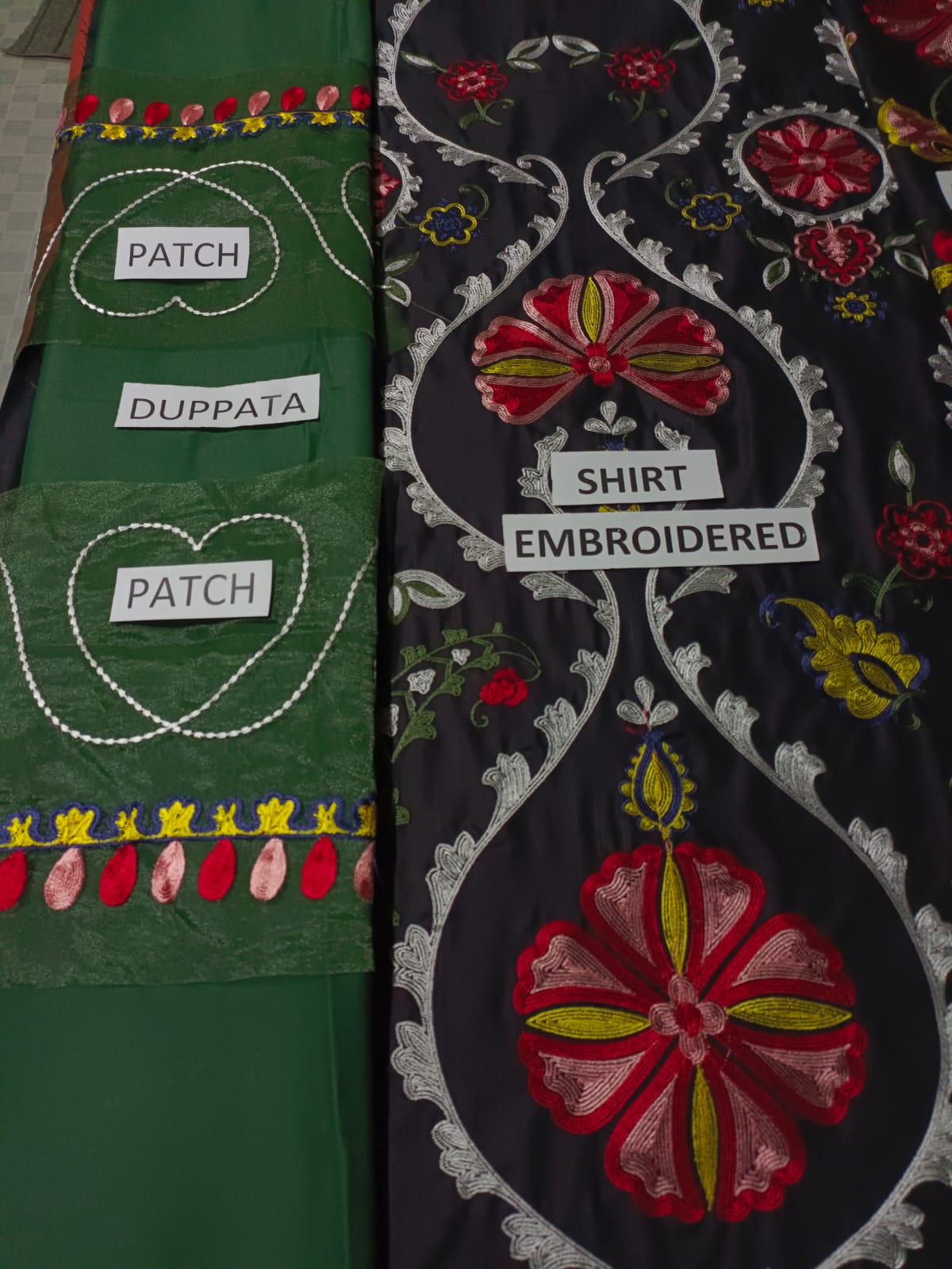 Khaddar 3 Piece Embroidered Dress -274